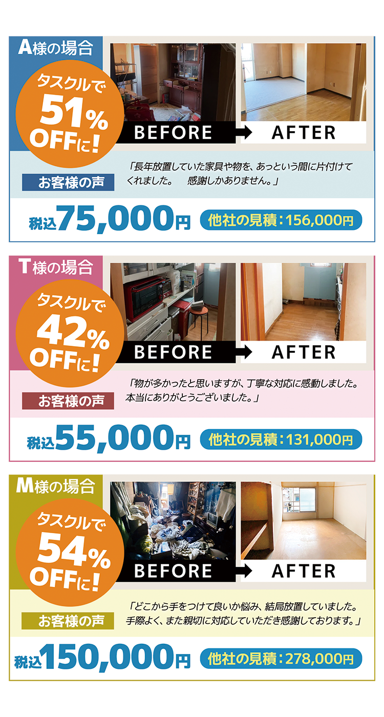 作業実例とお客様の声