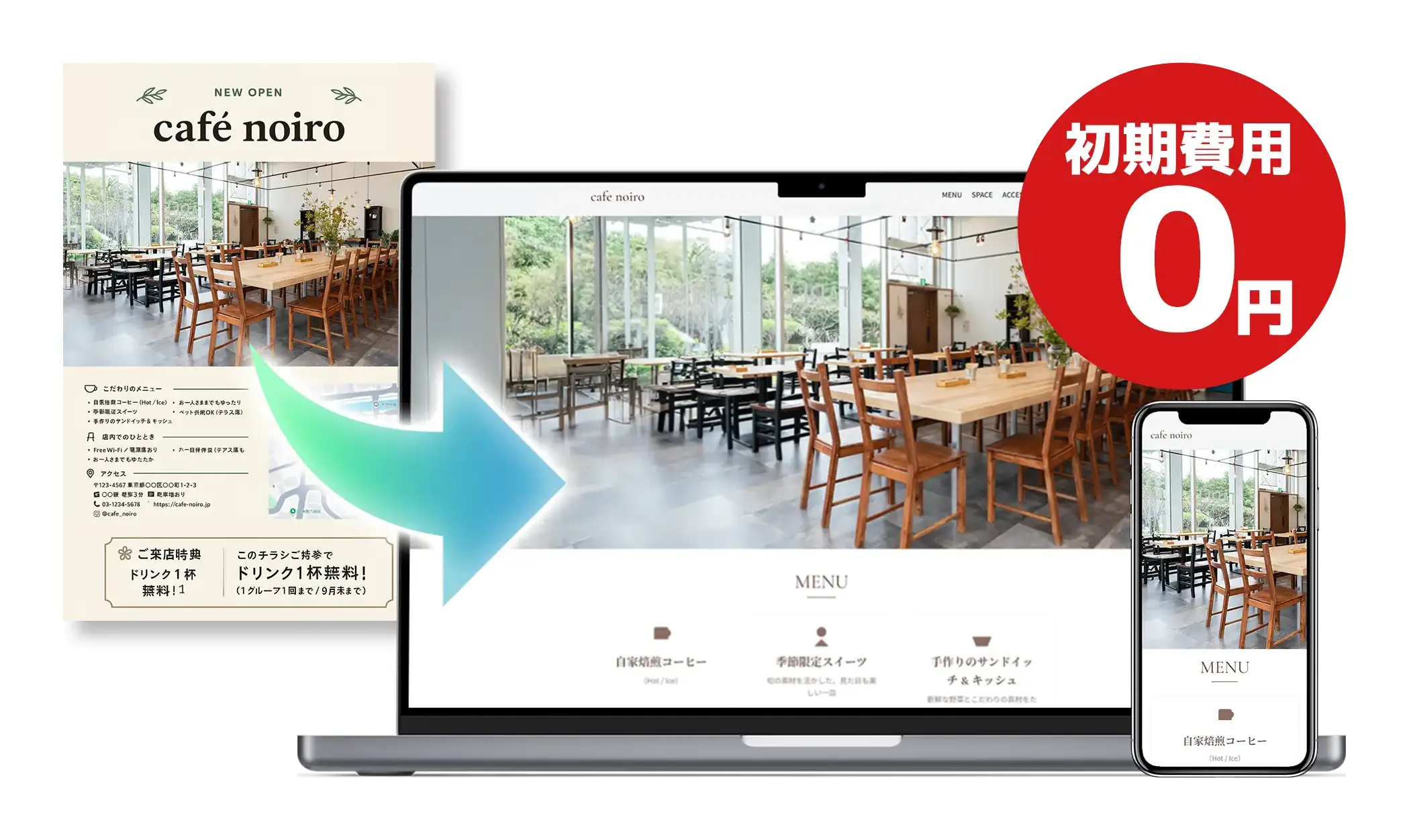 チラシからHP変換