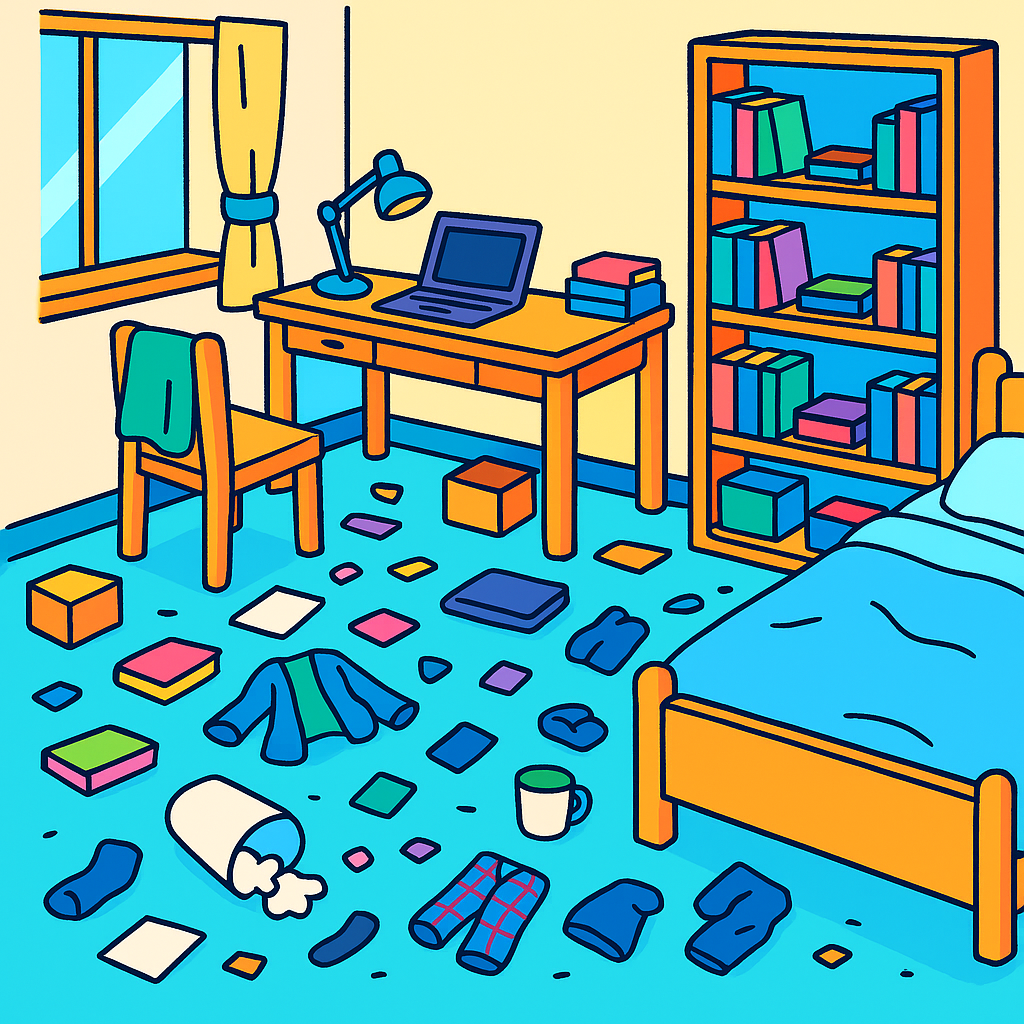 散らかった部屋のイメージ